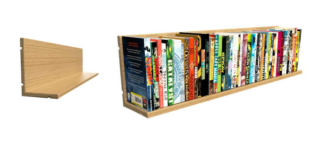 Standard Shelf turned for small format books