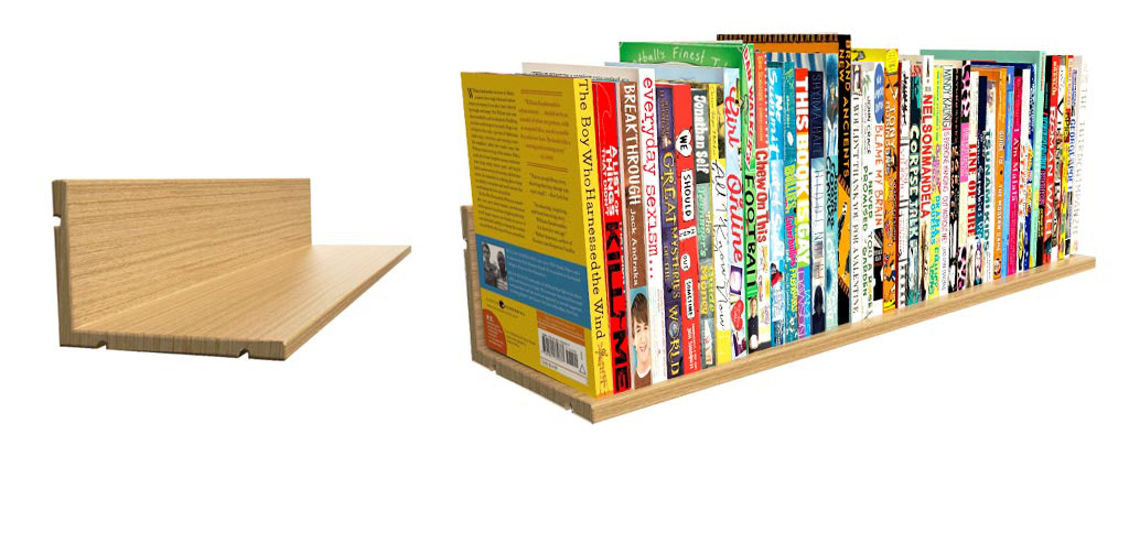 Standard Shelf turned for large format books